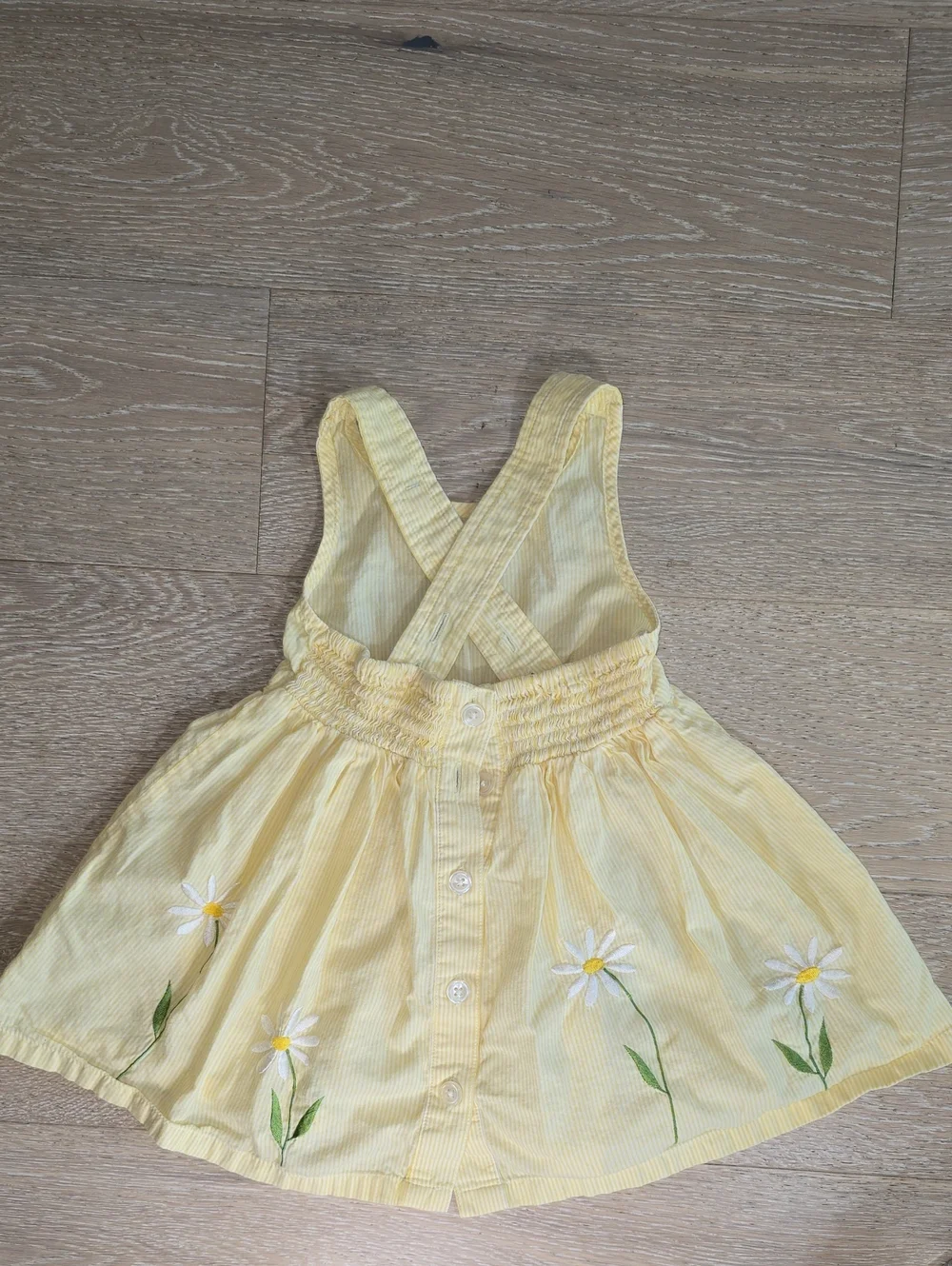 GAP Yellow Daisy Embroidered Sundress with Bloomers 12-18 Mos.